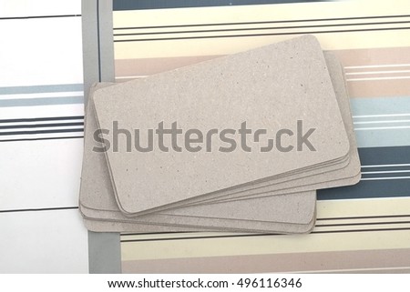 Template of Business kraft-paper cards to demonstrate the design of the customer