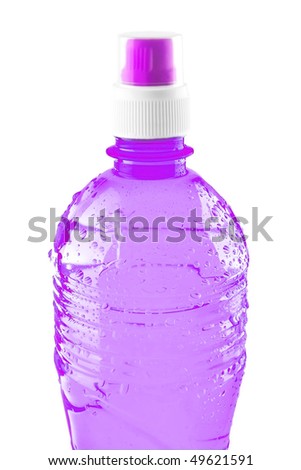 mineral water bottle isolated over white background
