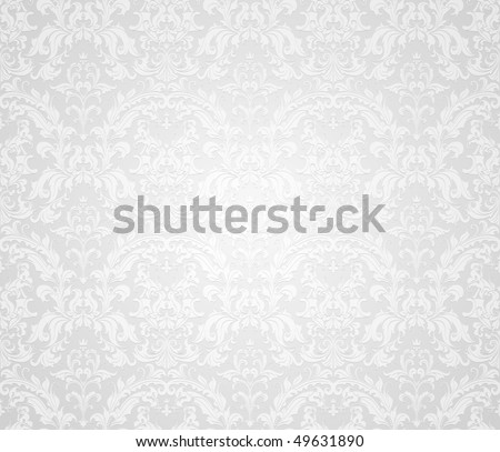 Grey seamless wallpaper pattern, vector