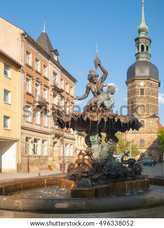 Sendigbrunnen - fountain in Bad Schandau, Germany