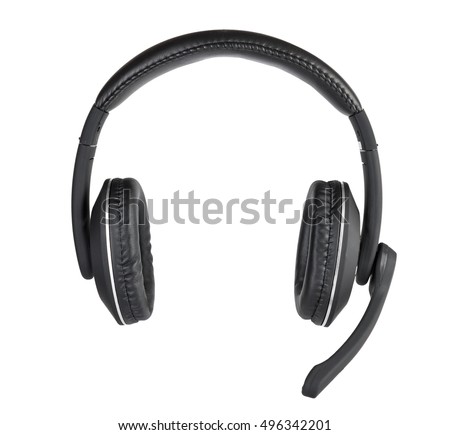 Modern headset isolated Royalty-Free Stock Photo #496342201