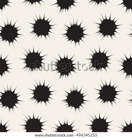 Vector seamless pattern with spots. Modern repeating texture. Fancy starry print. Stylized fireworks for holiday design.