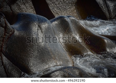 Rock formations by the sea