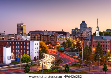 Worcester, Massachusetts, USA downtown skyline. Royalty-Free Stock Photo #496426282