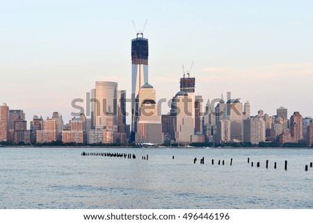 New York Skyline from Jersey City, New Jersey.