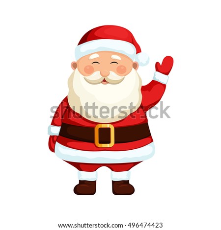 Santa Claus. Cartoon holiday character. 