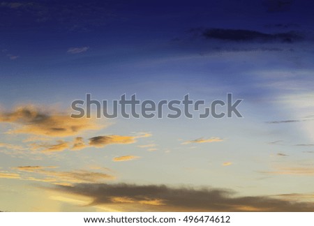 A colorful sky with cloud.