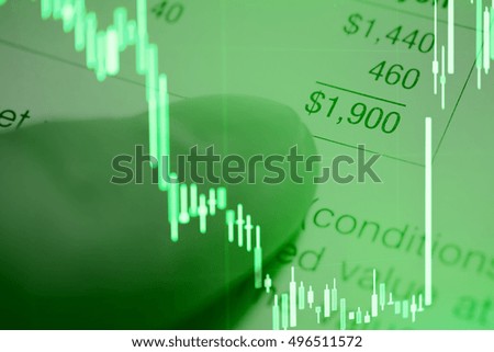 Saving money and wealth management in Stock market exchange data on LED display background, Business investment growth and trading concept.