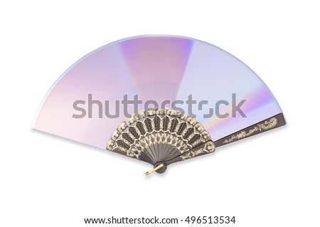 hand fan concept, combination of incongruous