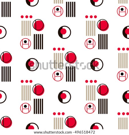 Seamless colorful abstract pattern. Template for design textile, wrapping paper, accessories. Constructivism art style. Colorful abstract texture. Repeating geometric tiles.