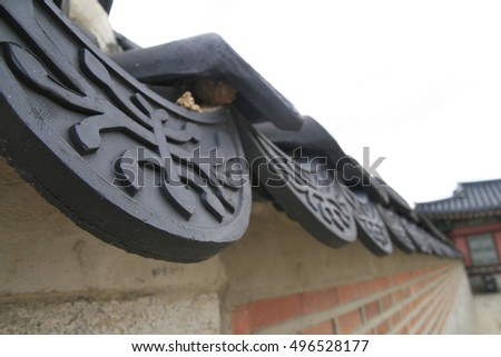Korea traditional roof tile,eaves 