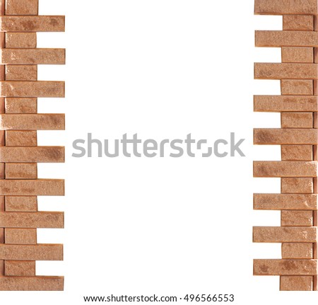 Frame made of bricks with blank space inside for your text