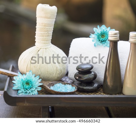 Spa treatment and massage, Thailand, soft and select focus
