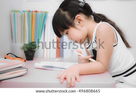 picture of children doing home work