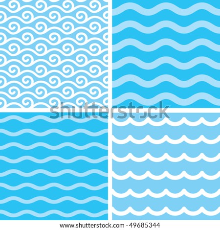 Seamless water wave patterns