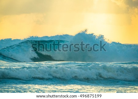 rough seas in caribbean waters