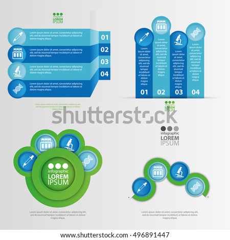 Colored business infographic with icons, Vector illustration