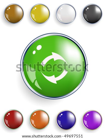 set of vector buttons