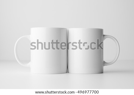Mug Mock-Up - Two Mugs Royalty-Free Stock Photo #496977700