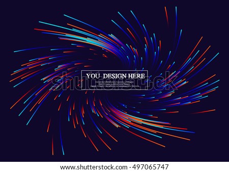 Lines composed of glowing backgrounds, abstract vector background Royalty-Free Stock Photo #497065747