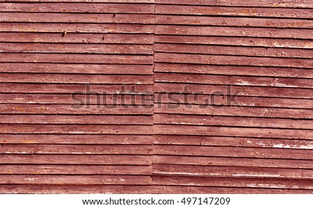 Wooden house red wall texture. Abstract background and texture for design.