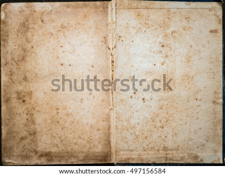 Open old book blank texture background, Full frame. Vintage/ Fairy tale concept.