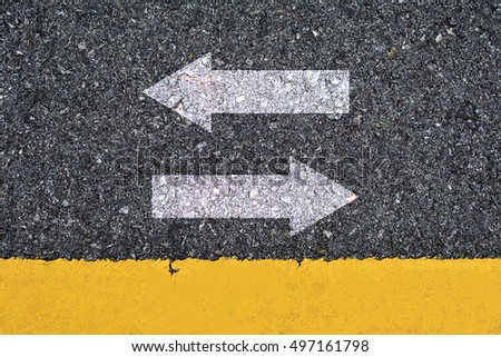 arrow signs on road background