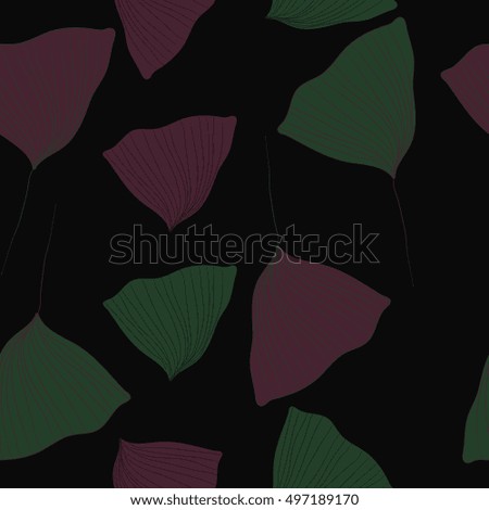 Seamless pattern of  leaves.