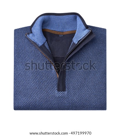 men sweater isolated on white with clipping path.