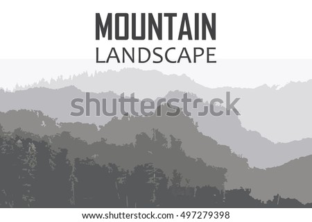 Vector background on the theme of Climbing,  Hiking, Trekking, Mountaineering. Extreme sports, outdoor recreation, adventure in the mountains. Vacation and outdoor recreation Concept