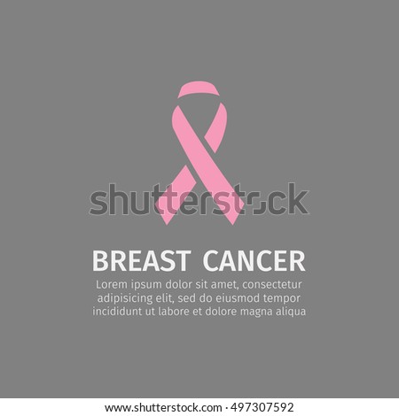 Breast Cancer Ribbon icon. Vector illustration