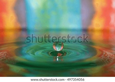 colorful water drop