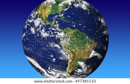 Planet Earth in the space - elements of this Image furnished By NASA

