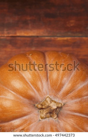 Autumn Pumpkin Thanksgiving Background . Orange pumpkins over wooden table