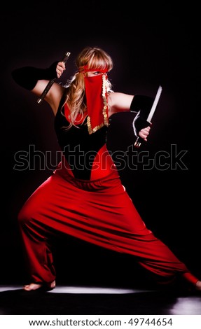 Picture of girl ready for fight