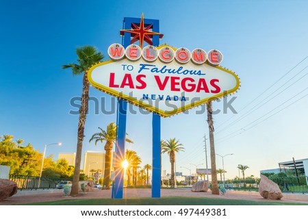  The Welcome to Fabulous Las Vegas sign in Las Vegas, Nevada USA Royalty-Free Stock Photo #497449381