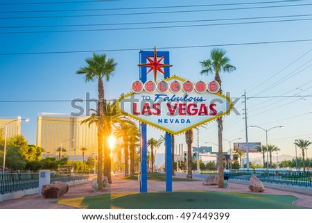  The Welcome to Fabulous Las Vegas sign in Las Vegas, Nevada USA