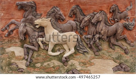 wall sculptures horse