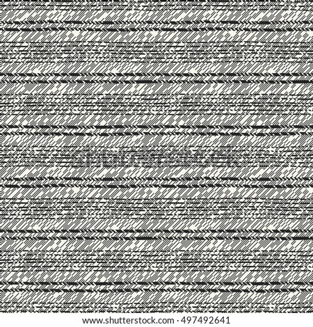 Abstract noisy striped melange textured background. Seamless pattern.