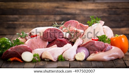 Raw meat  Royalty-Free Stock Photo #497502007