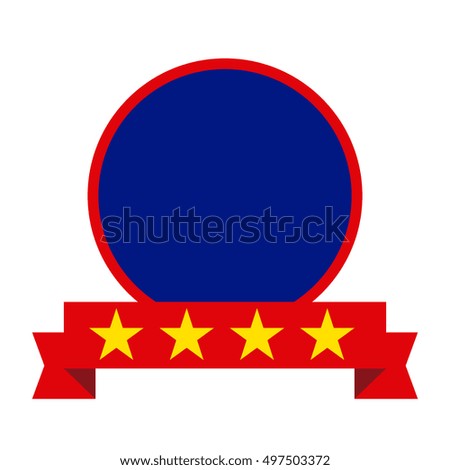 Isolated campaign button with a ribbon, Vector illustration