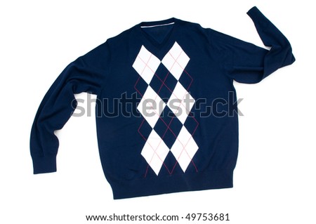 Warm sweater isolated on the white background