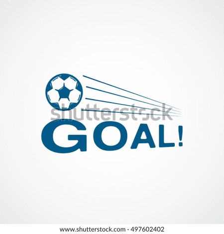 Soccer Goal Blue Flat Icon On White Background