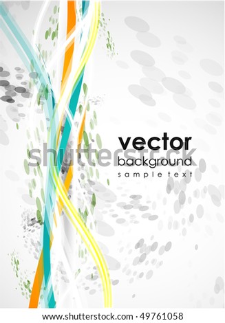 Grungy colored lines. Vector abstract background