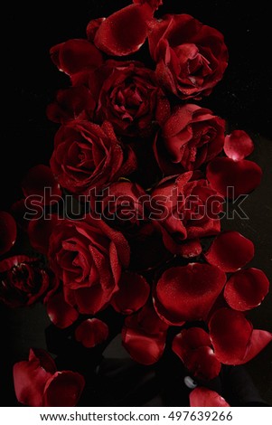 red gold roses