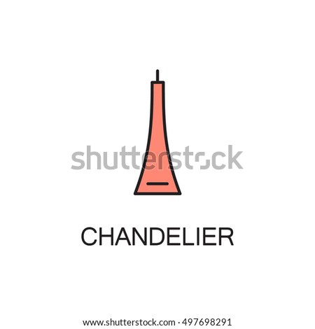 Chandelier line icon. High quality pictogram of home's furniture. Outline vector symbol for design website or mobile app. Thin line sign of chandelier for logo, visit card, etc.
