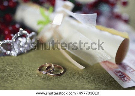 wedding ring background invitation