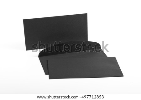 Black envelopes on white background to replace your design