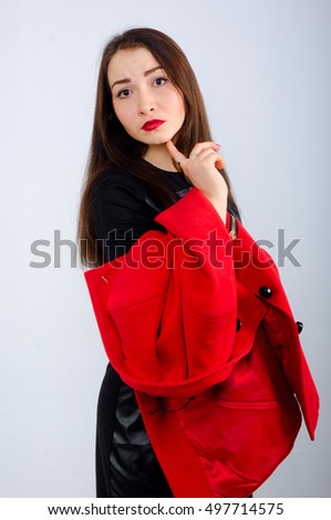 beautiful girl in a coat
