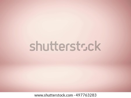 Abstract background texture of light Rose gold gradient wall, flat floor. for product.